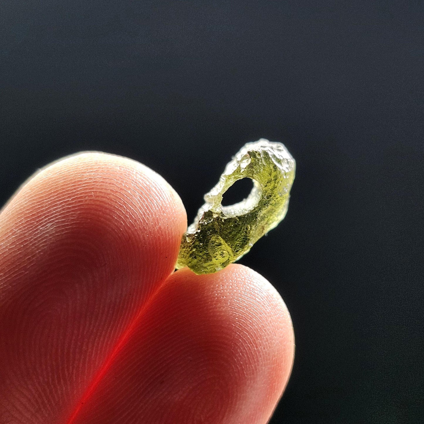 Moldavite with Natural HOLE Specimen