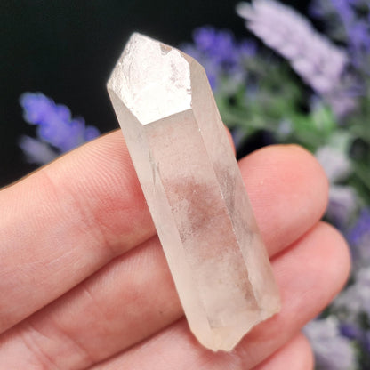 Pink Frosted Laser Quartz Crystal