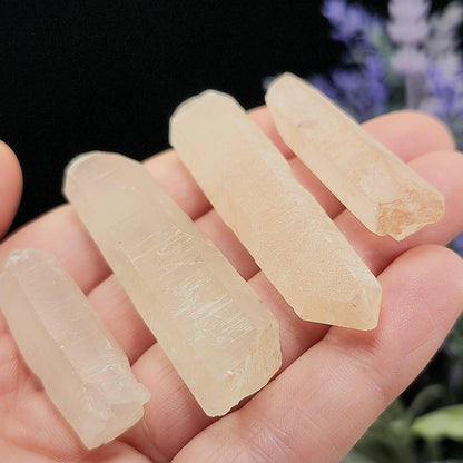 Pink Frosted Laser Quartz Crystal