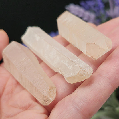 Pink Frosted Laser Quartz Crystal