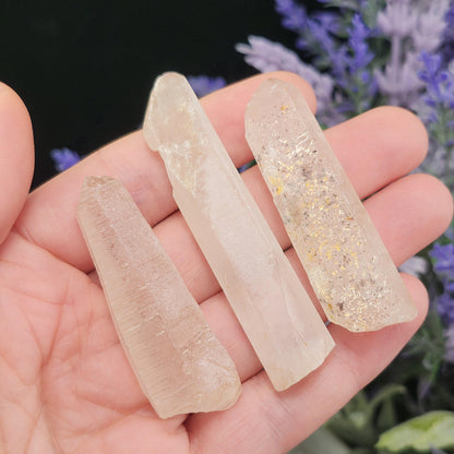 Pink Frosted Laser Quartz Crystal