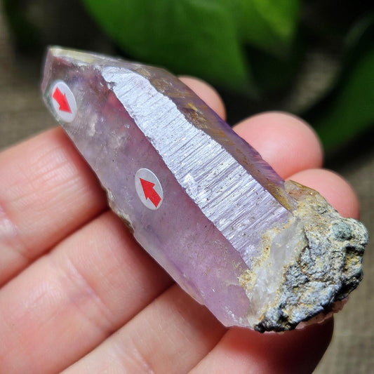 Enhydro Amethyst Crystal, Two MOVING Water Bubbles (28g)