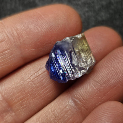 Bicolor Tanzanite Crystal (2.54g)