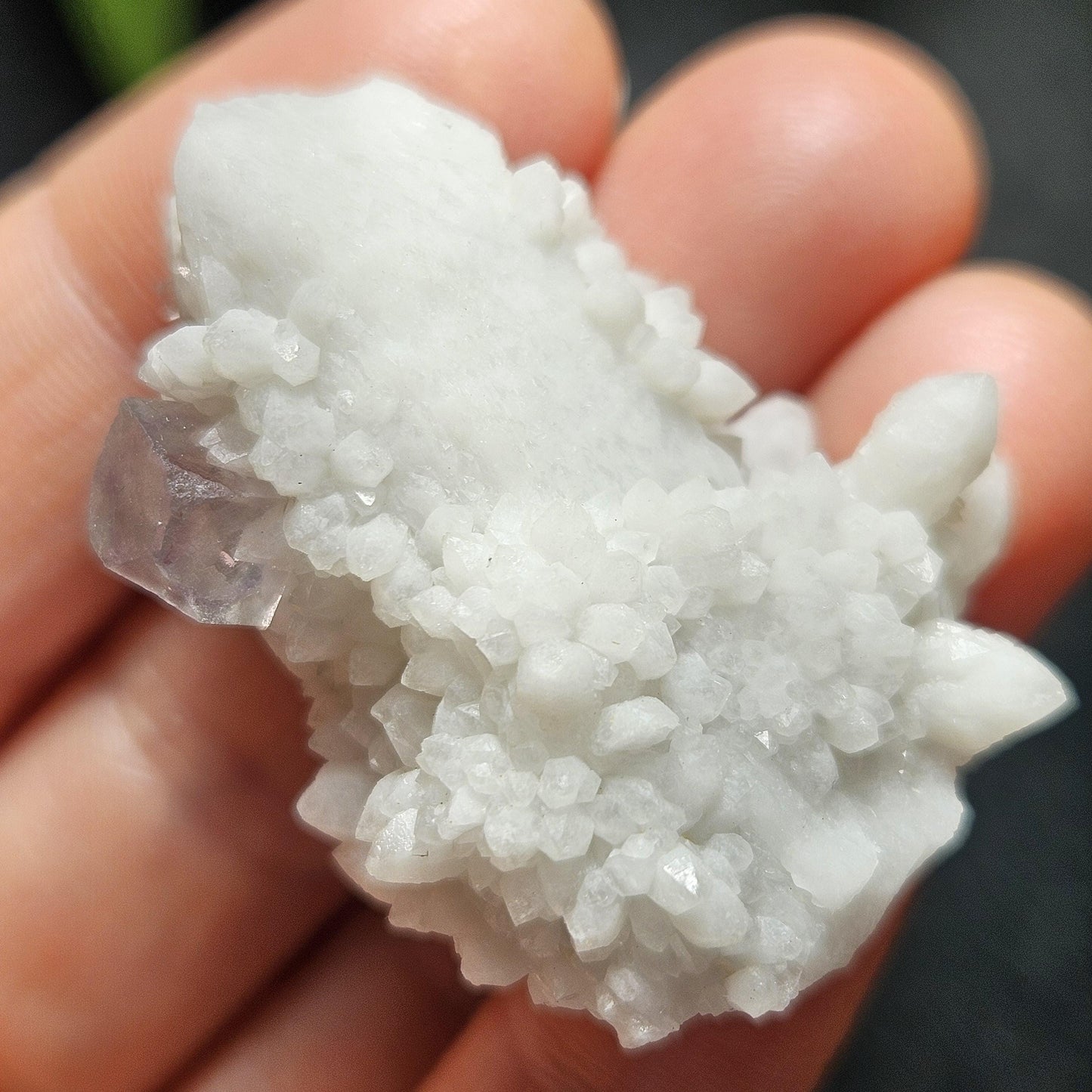 Cubic Phantom Fluorite on Quartz from Huanggangliang Mine in Inner Mongolia