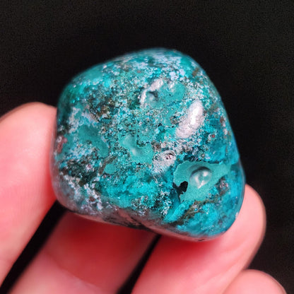 Polished Dioptase Crystal from the Congo 38.36g, Congo Dioptase Specimen, DRC Dioptase Crystal