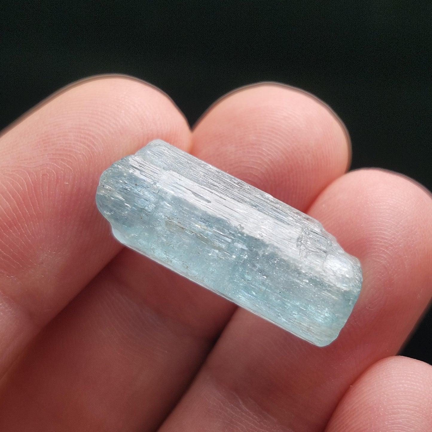 Vanadium Emerald Phantom Crystal 3.8g, Aquamarine & Emerald Raw Specimen