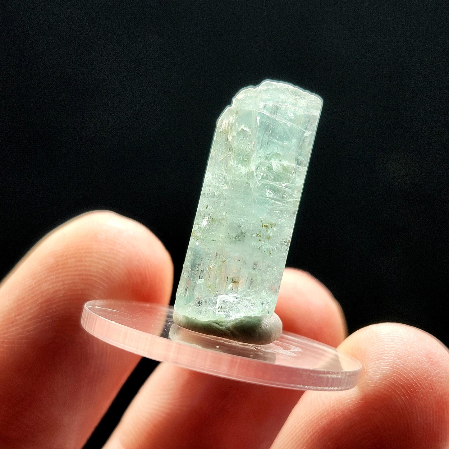 Terminated Emerald Crystal 2.8g, Nigerian Vanadium Emerald, Green Beryl