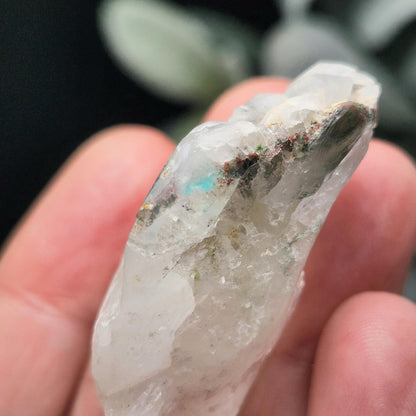 Ajoite Phantom in Quartz Crystal 21.13g, RARE Ajoite in Quartz Stone, Ajoite Specimen from Messina Mine South Africa