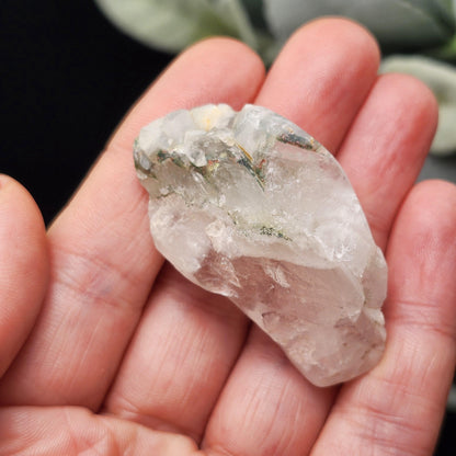 Ajoite Phantom in Quartz Crystal 21.13g, RARE Ajoite in Quartz Stone, Ajoite Specimen from Messina Mine South Africa