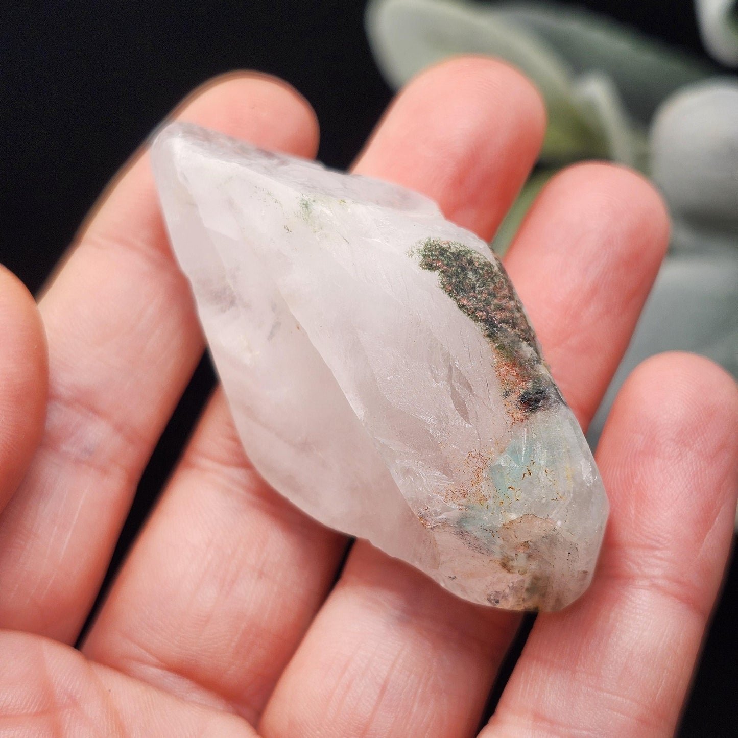 Ajoite Quartz Crystal 37g