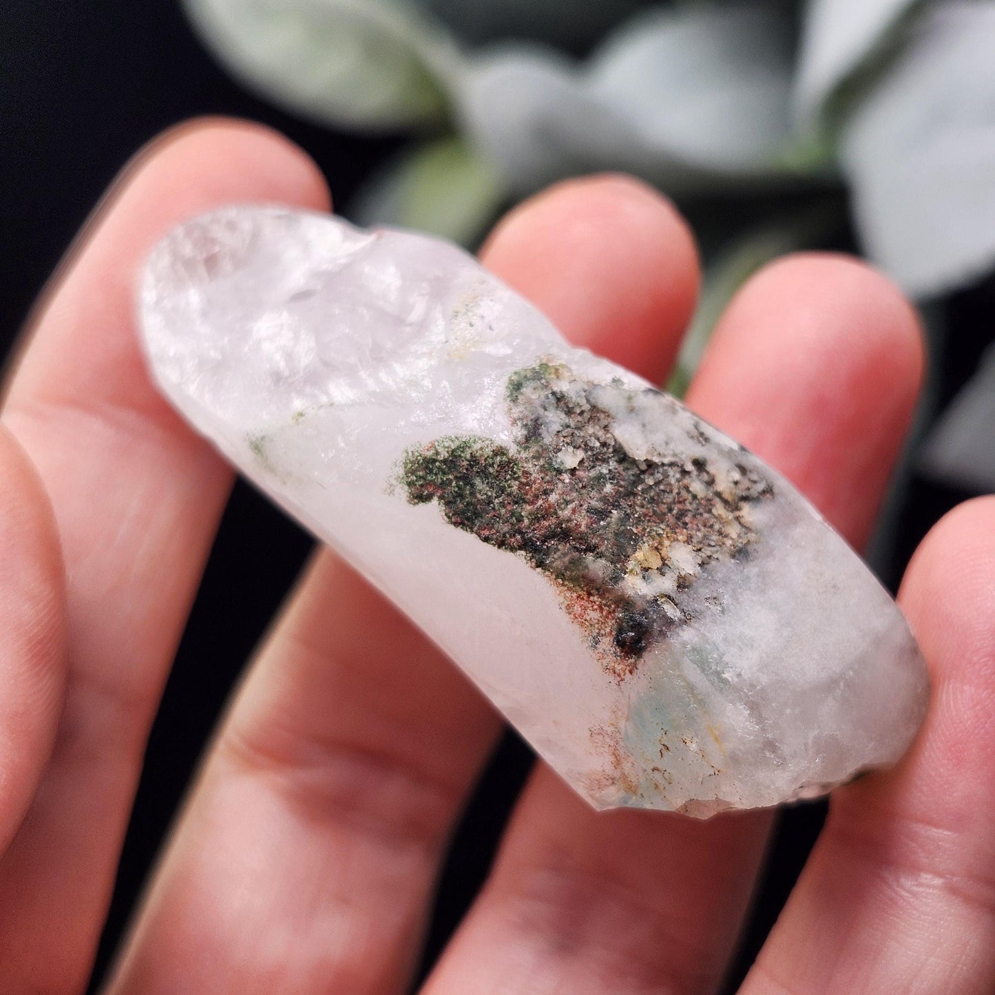 Ajoite Quartz Crystal 37g