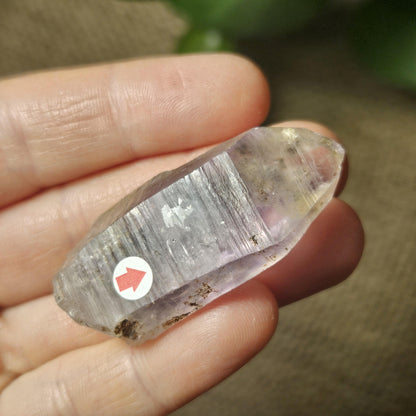 Enhydro Amethyst Crystal, Two MOVING Water Bubbles (20g)