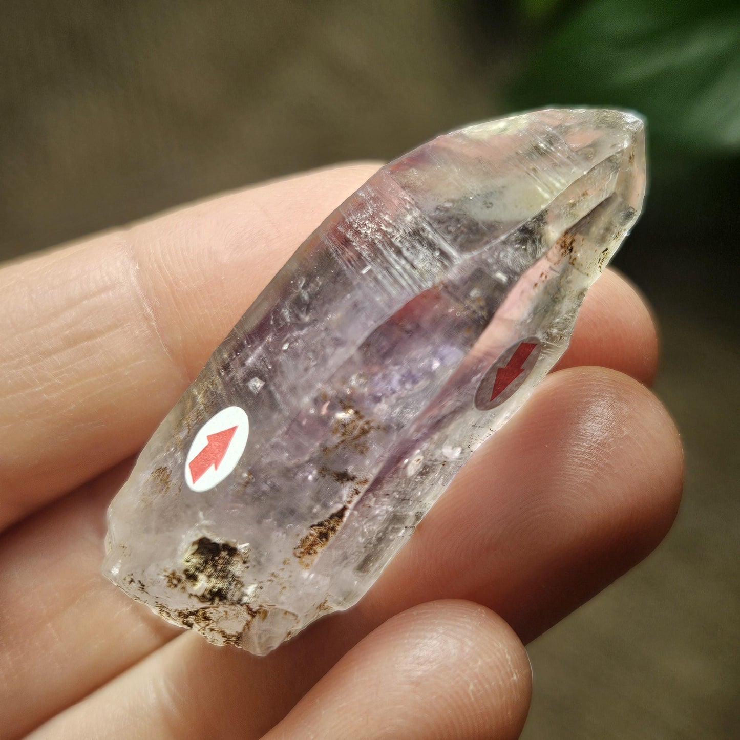 Enhydro Amethyst Crystal, Two MOVING Water Bubbles (20g)