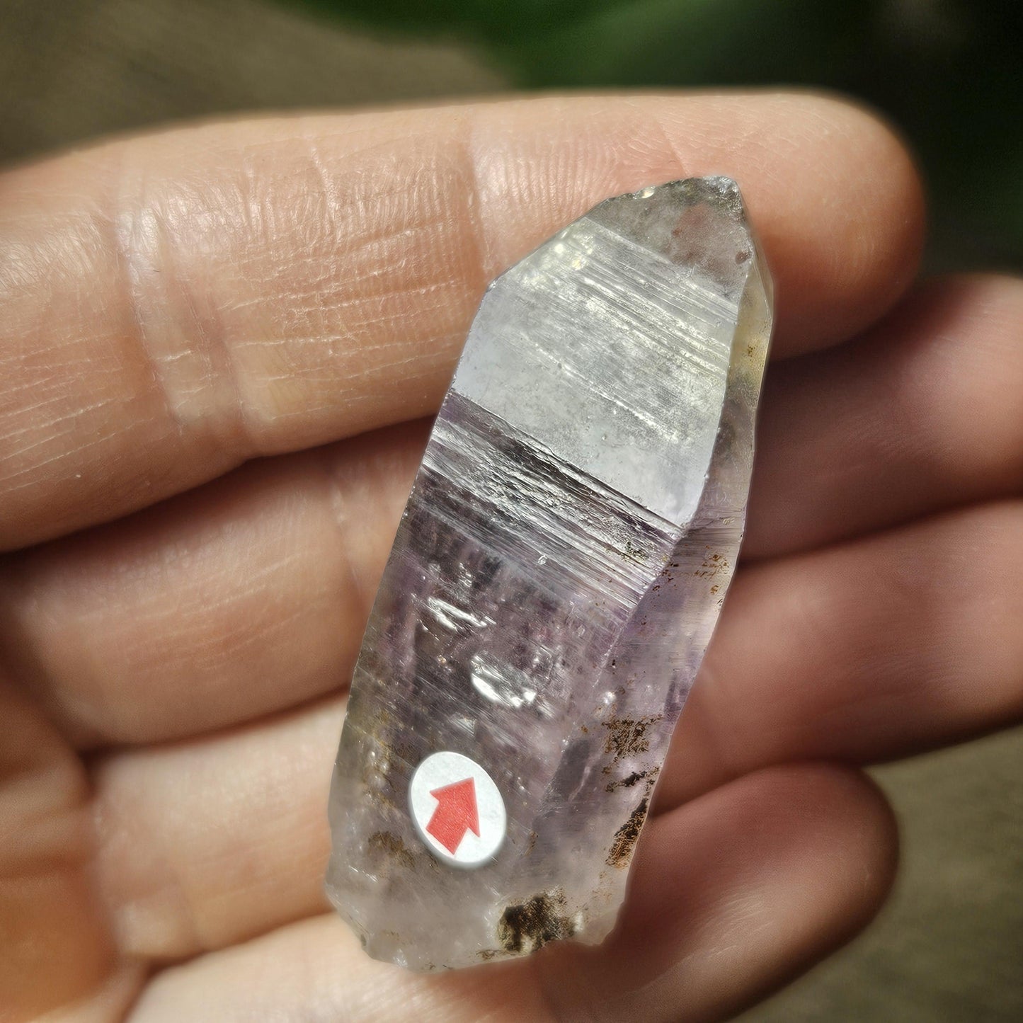 Enhydro Amethyst Crystal, Two MOVING Water Bubbles (20g)