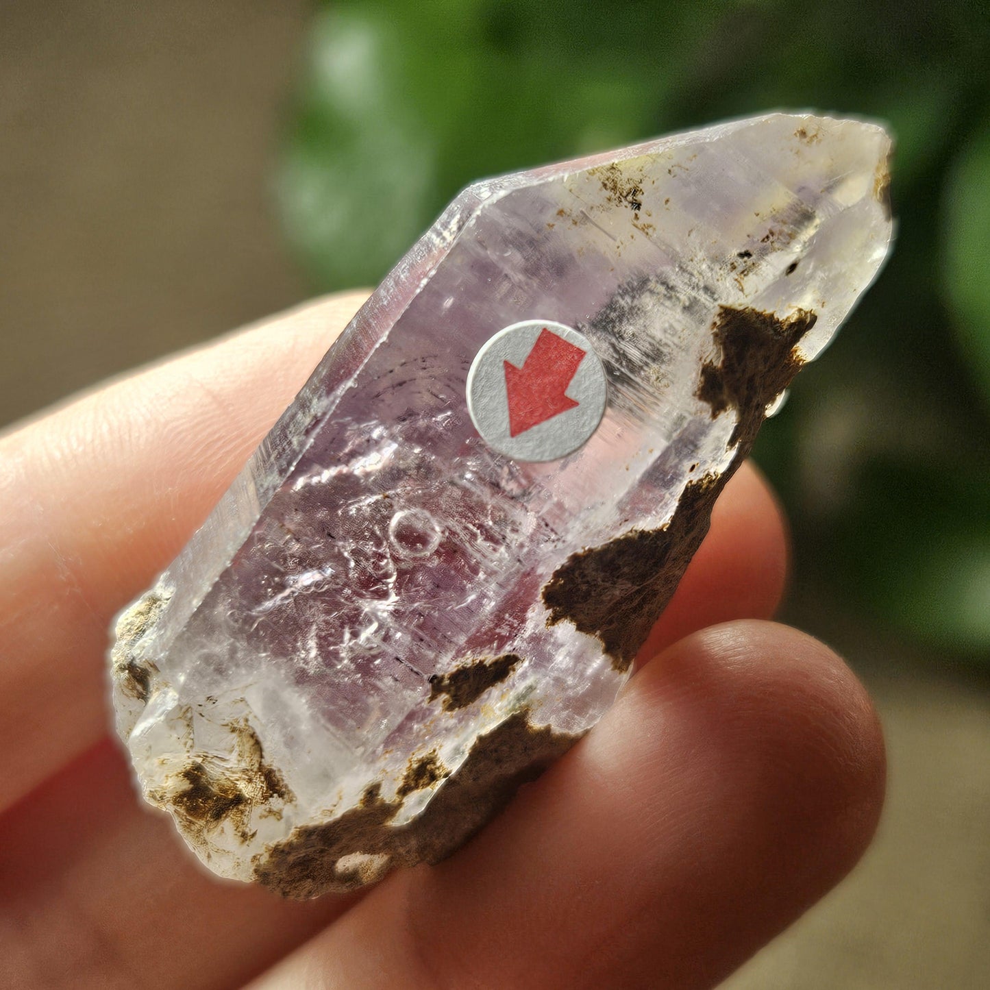 Enhydro Amethyst Crystal, Two MOVING Water Bubbles (20g)