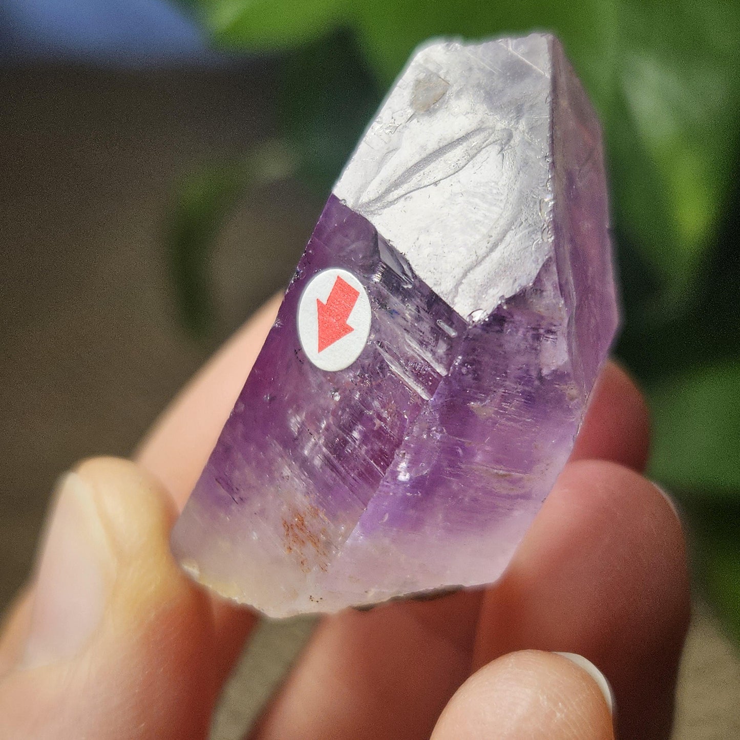 Enhydro Violet Amethyst Crystal, MOVING Water Bubble (40x26x21mm)