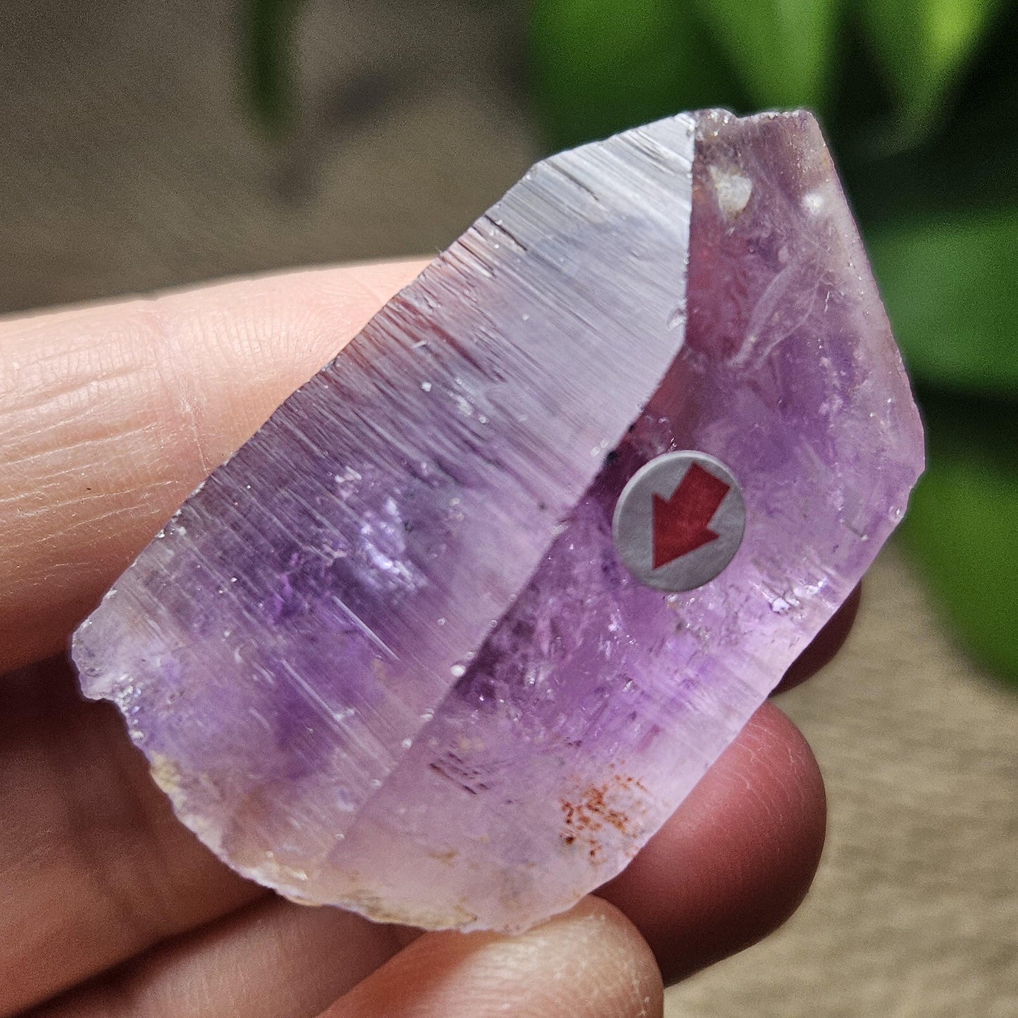 Enhydro Violet Amethyst Crystal, MOVING Water Bubble (40x26x21mm)