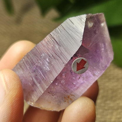 Enhydro Violet Amethyst Crystal, MOVING Water Bubble (40x26x21mm)