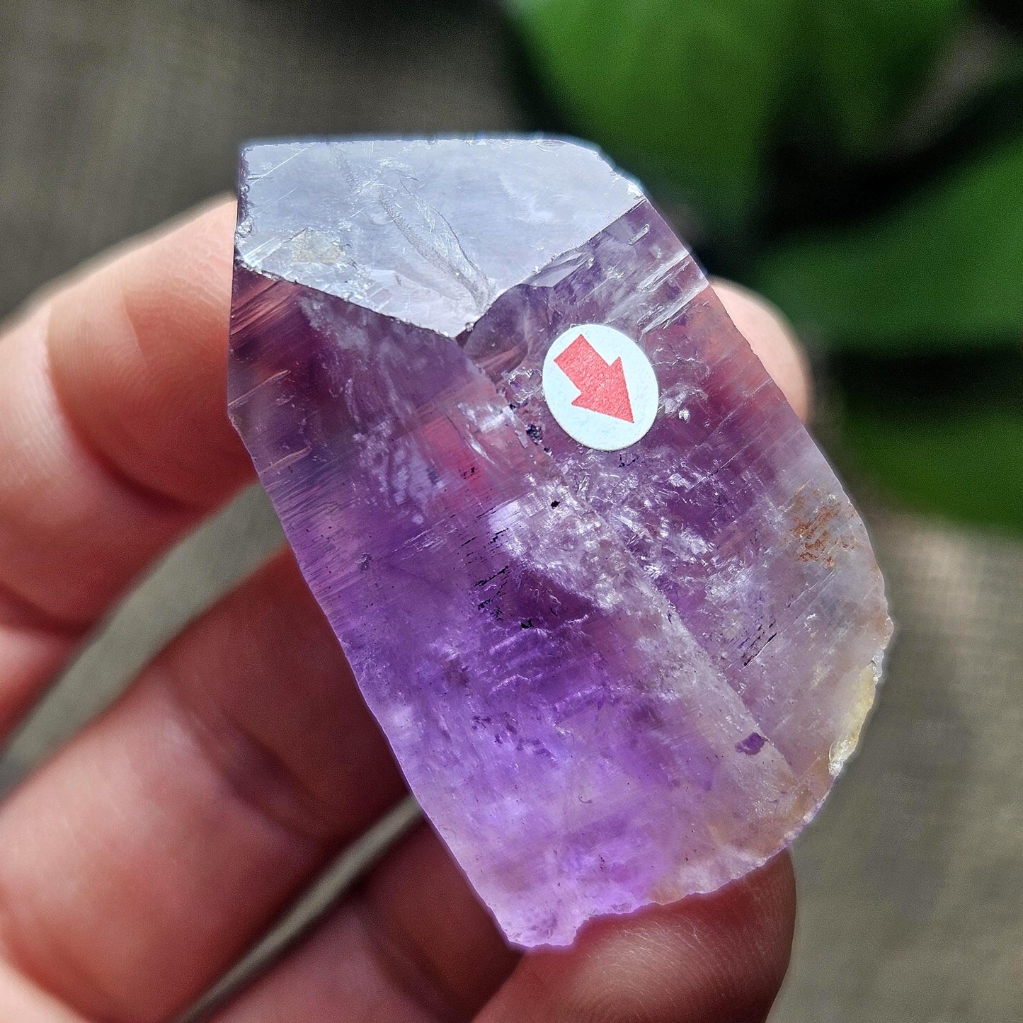 Enhydro Violet Amethyst Crystal, MOVING Water Bubble (40x26x21mm)