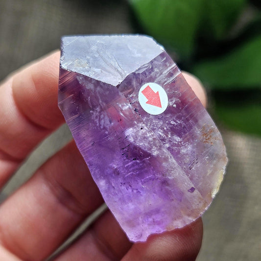 Enhydro Violet Amethyst Crystal, MOVING Water Bubble (40x26x21mm)