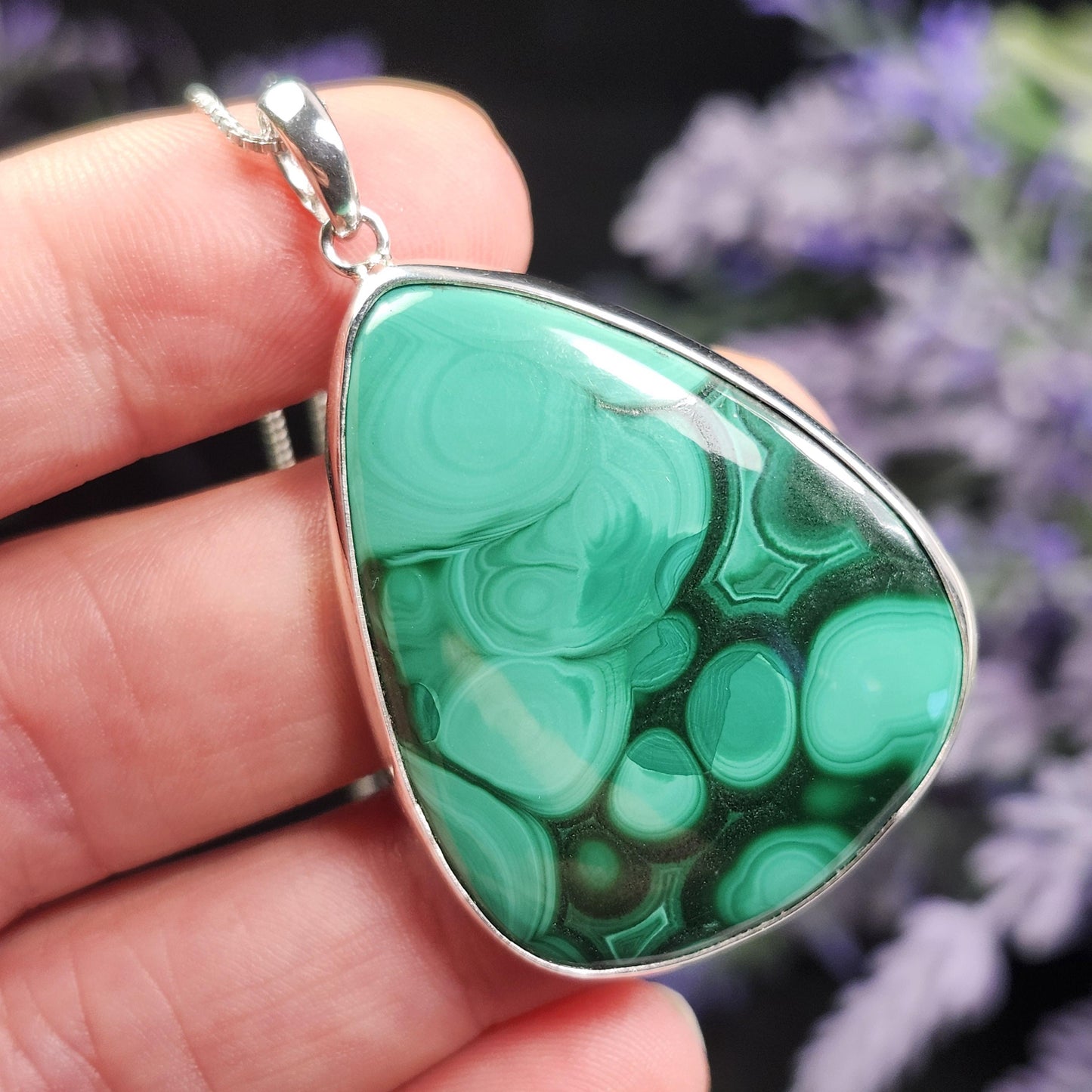 Polished Malachite Pendant
