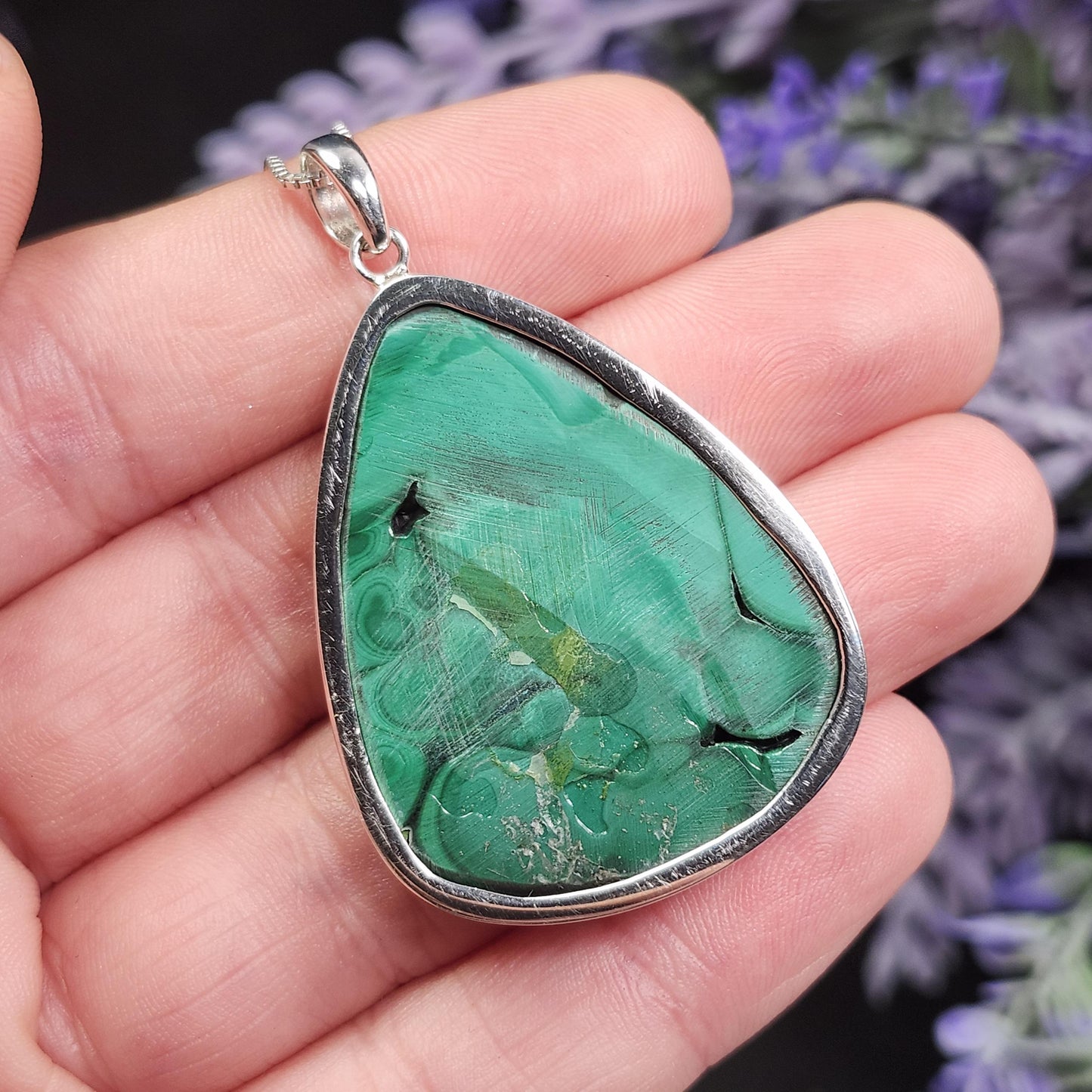 Polished Malachite Pendant