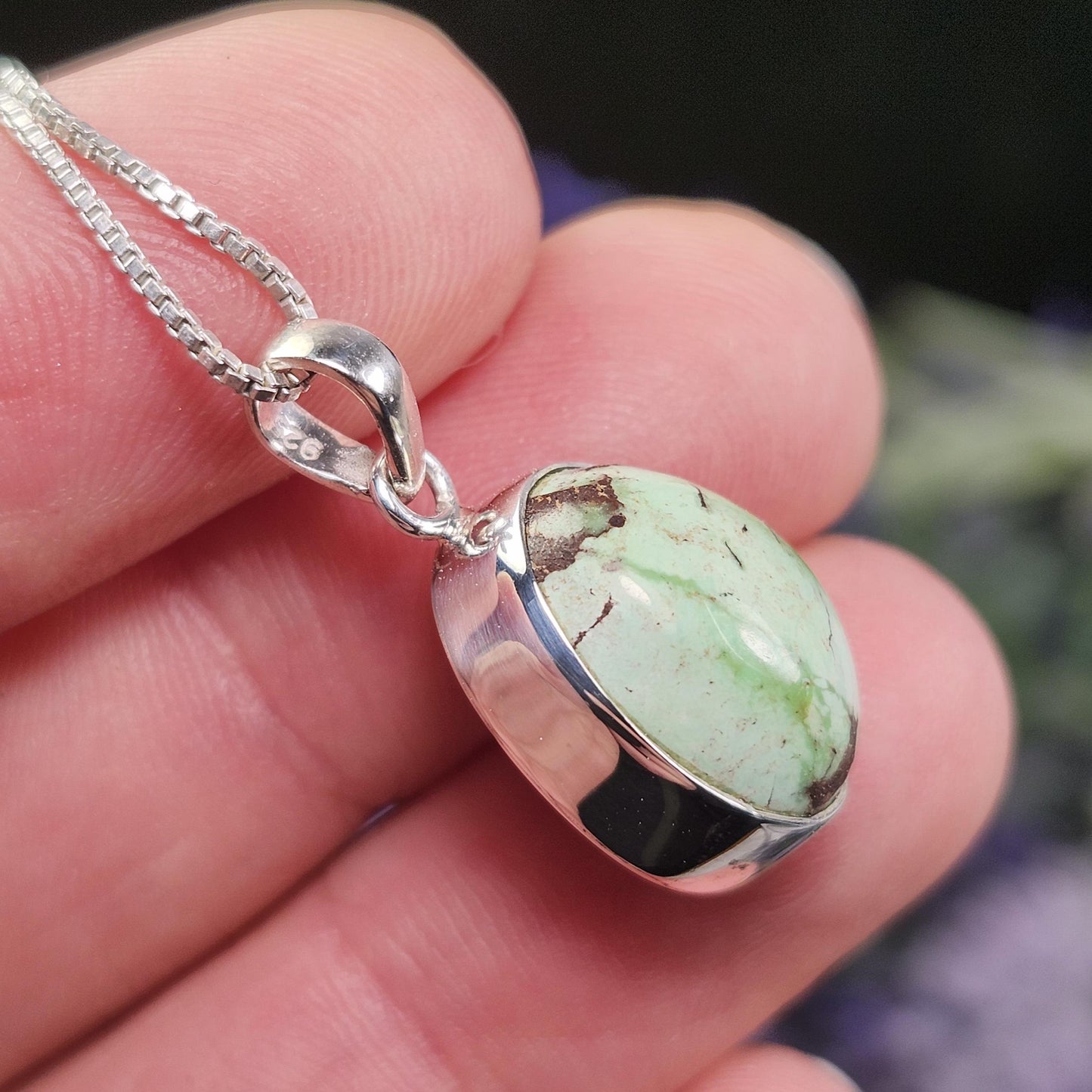 Turquoise Crystal Pendant, Natural Egyptian Turquoise Necklace