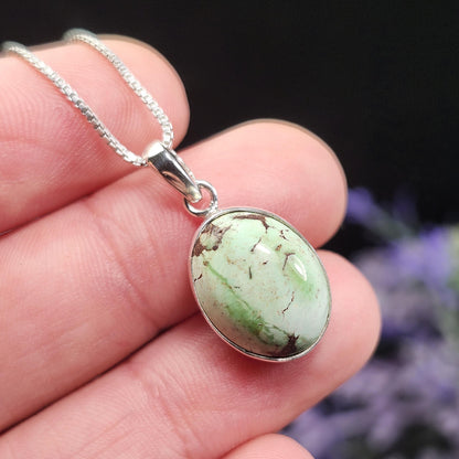 Turquoise Crystal Pendant, Natural Egyptian Turquoise Necklace