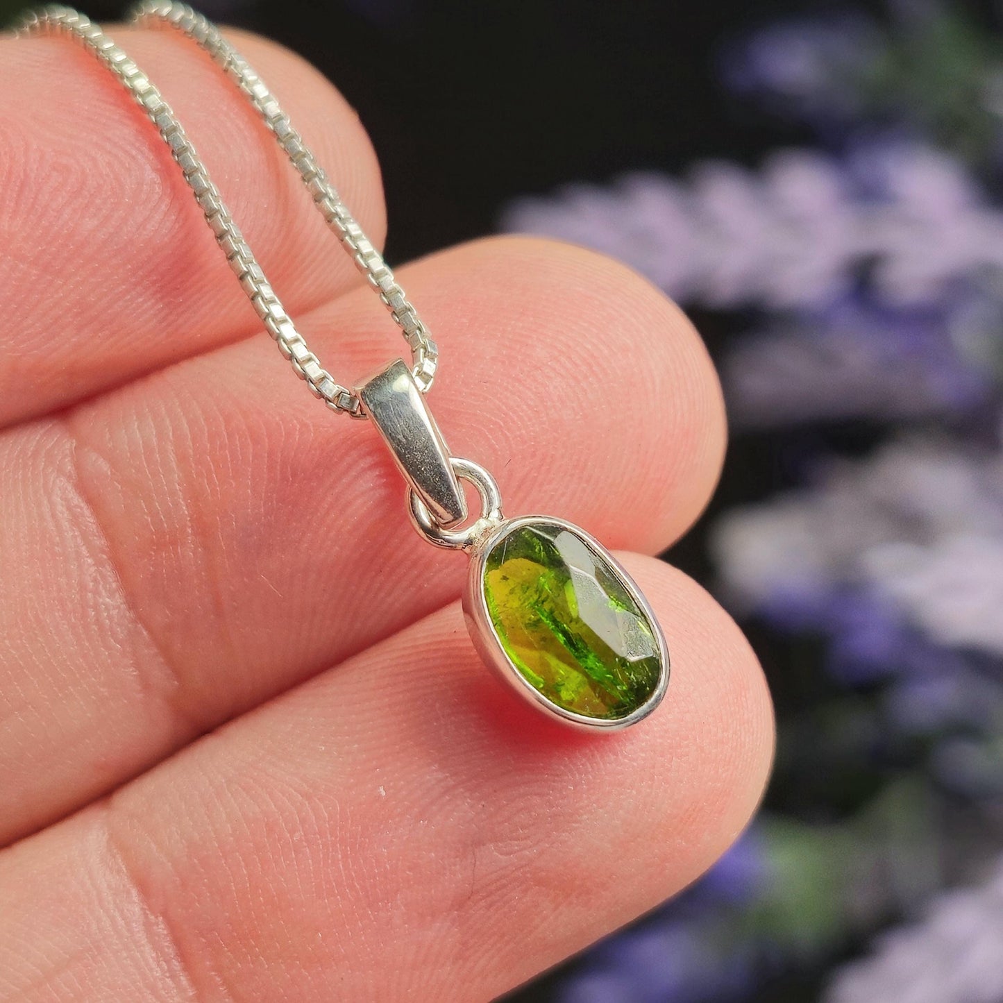 Chrome Diopside Crystal Pendant
