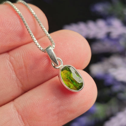 Chrome Diopside Crystal Pendant