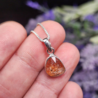 Faceted Sunstone Pendant