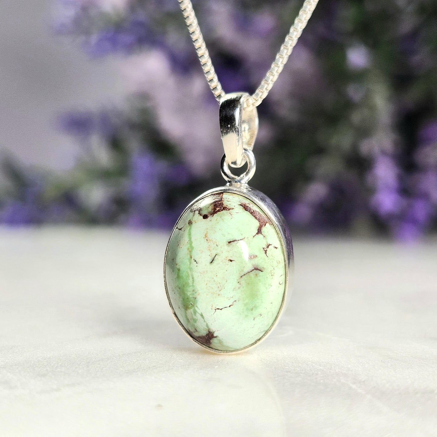 Turquoise Crystal Pendant, Natural Egyptian Turquoise Necklace