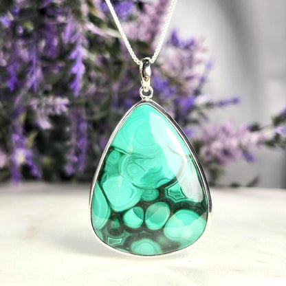 Polished Malachite Pendant