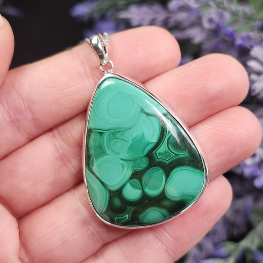 Polished Malachite Pendant