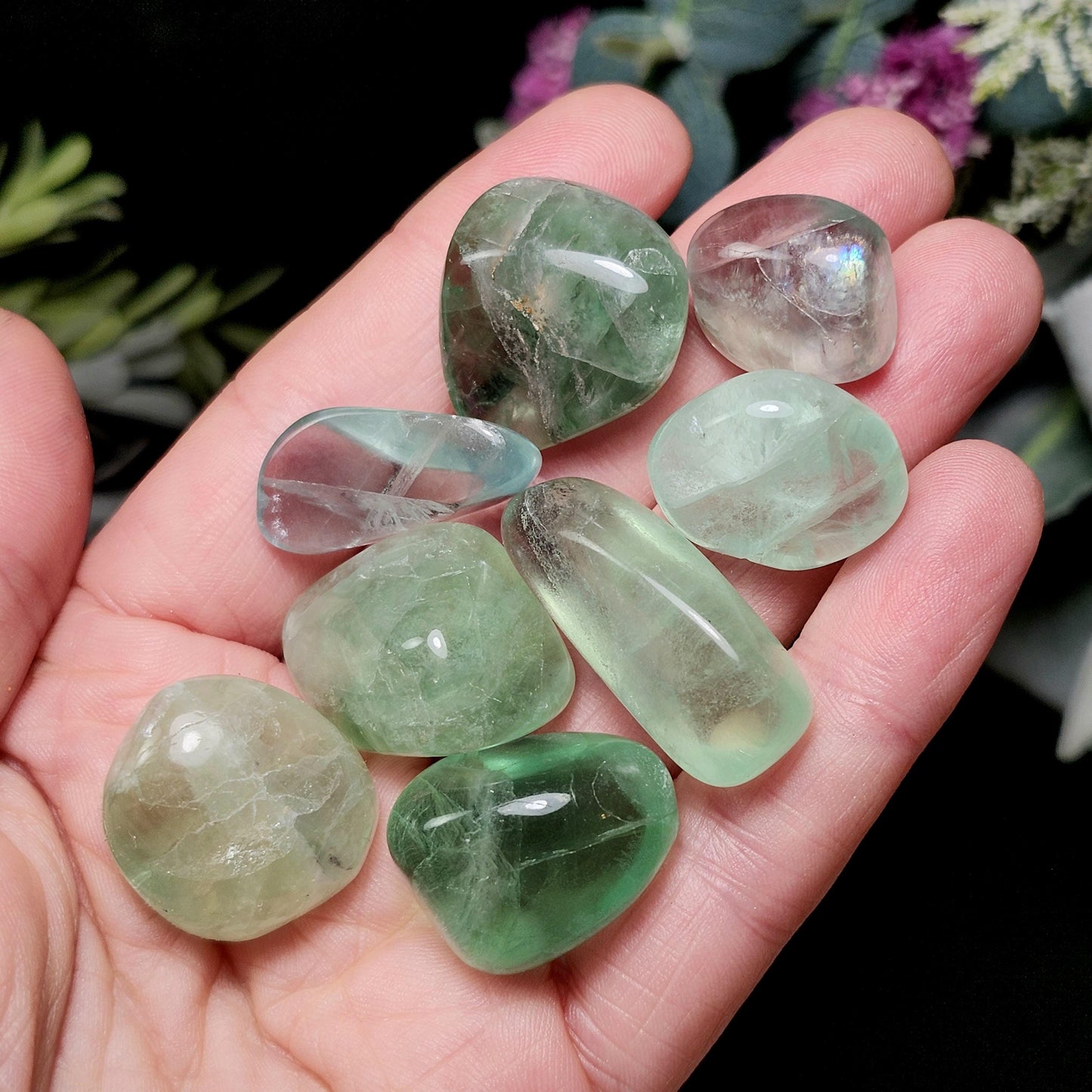Green Fluorite Tumbled Crystal