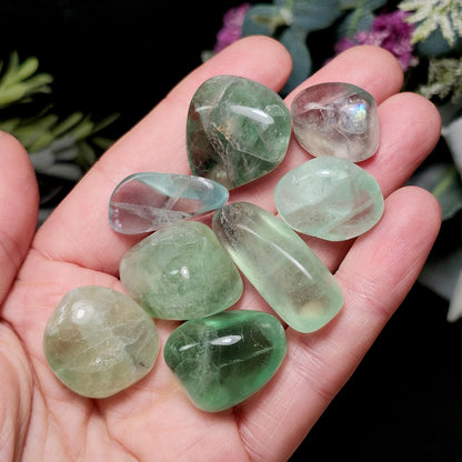 Green Fluorite Tumbled Crystal