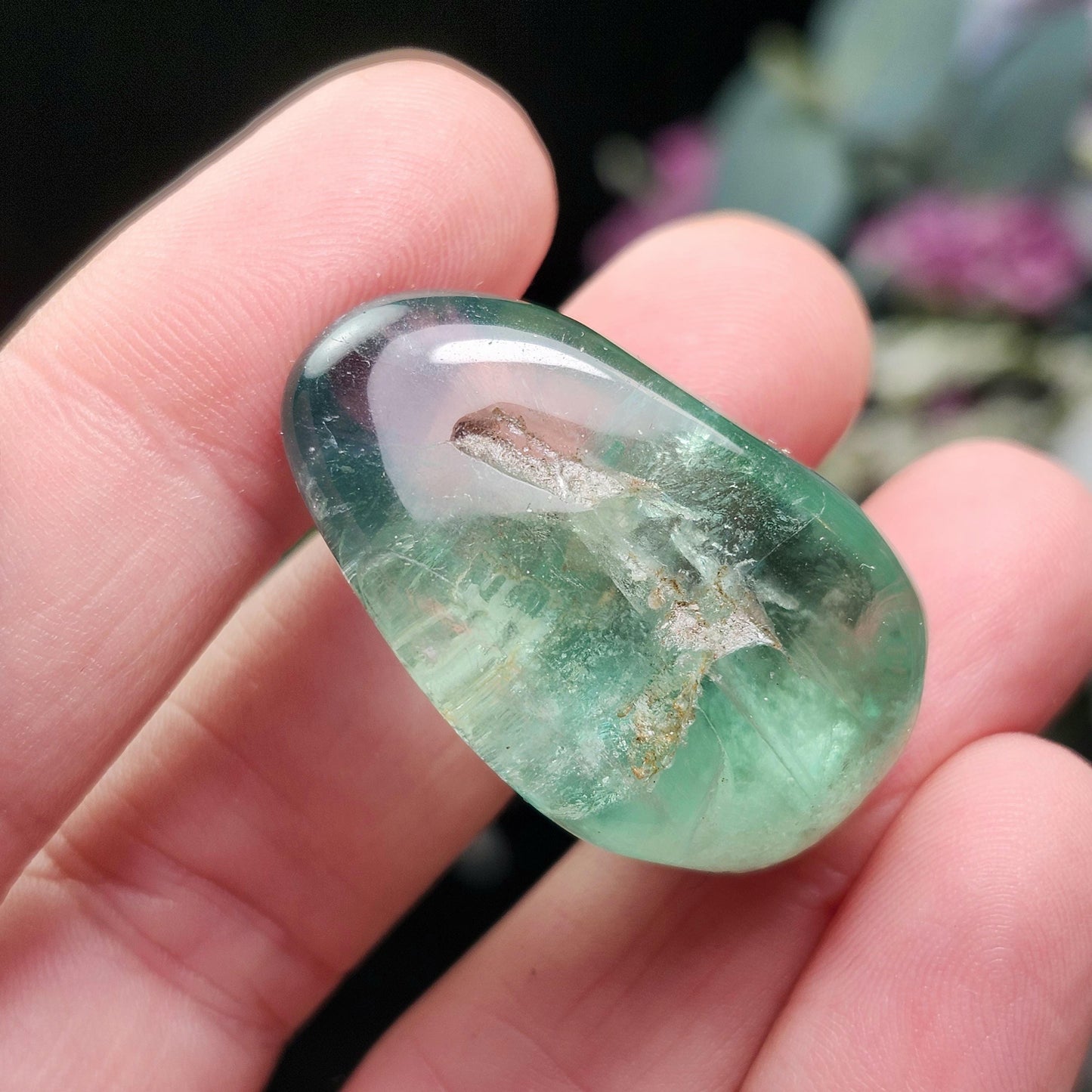Green Fluorite Tumbled Crystal