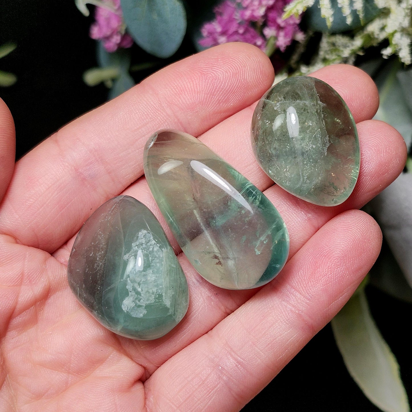 Green Fluorite Tumbled Crystal