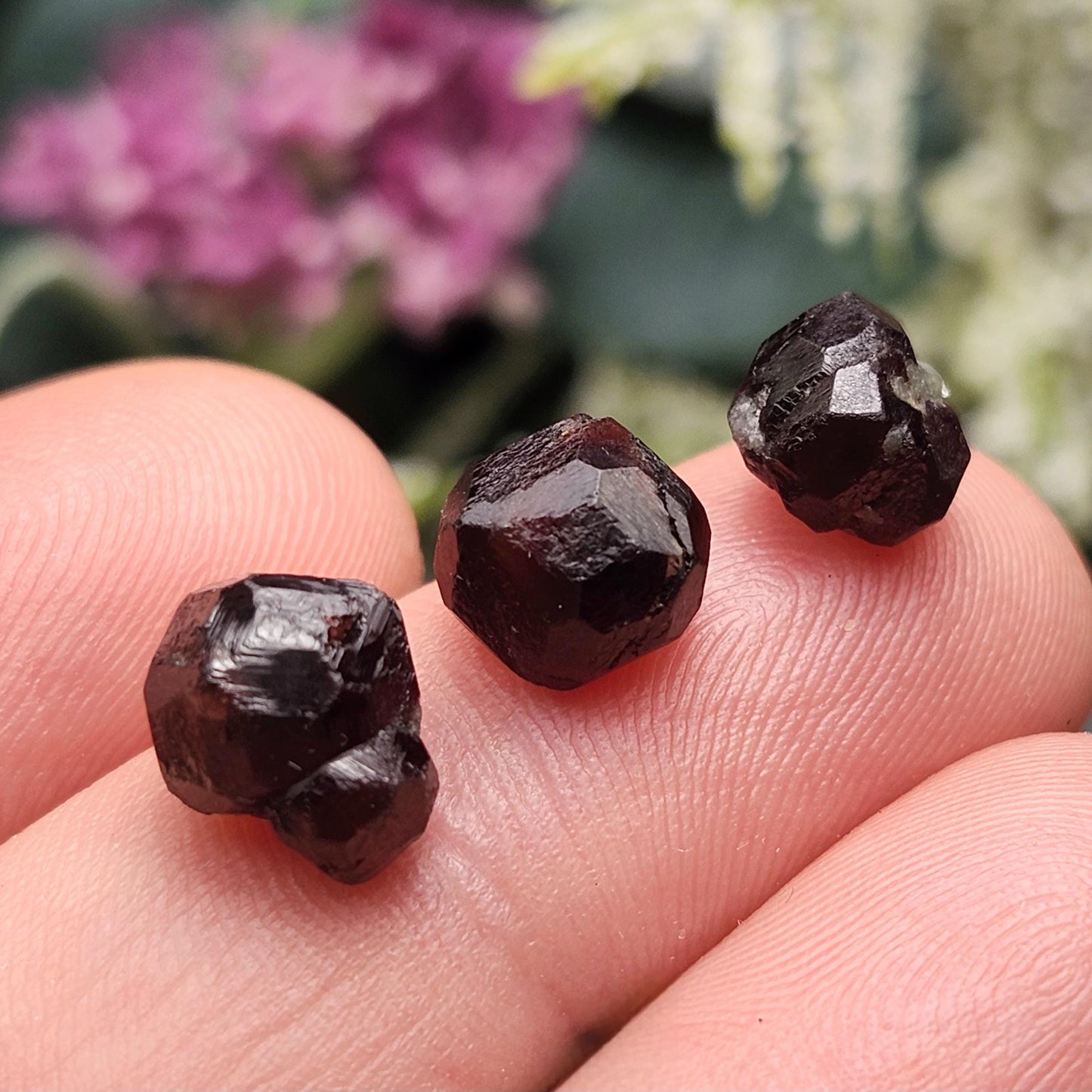 Cherry Garnet Dodecahedron Crystal (5