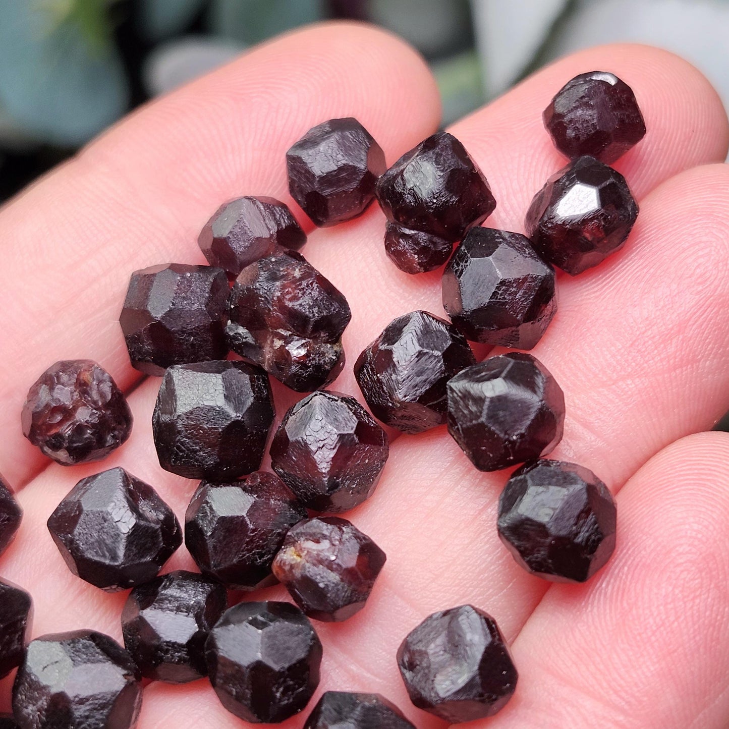 Cherry Garnet Dodecahedron Crystal (5