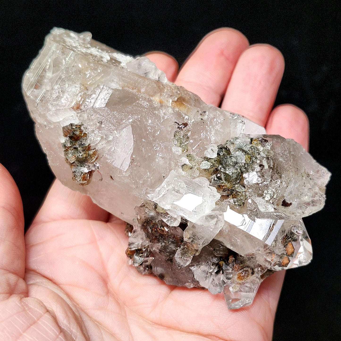 Garden Quartz Crystal 166g, Scenic Lodolite Quartz