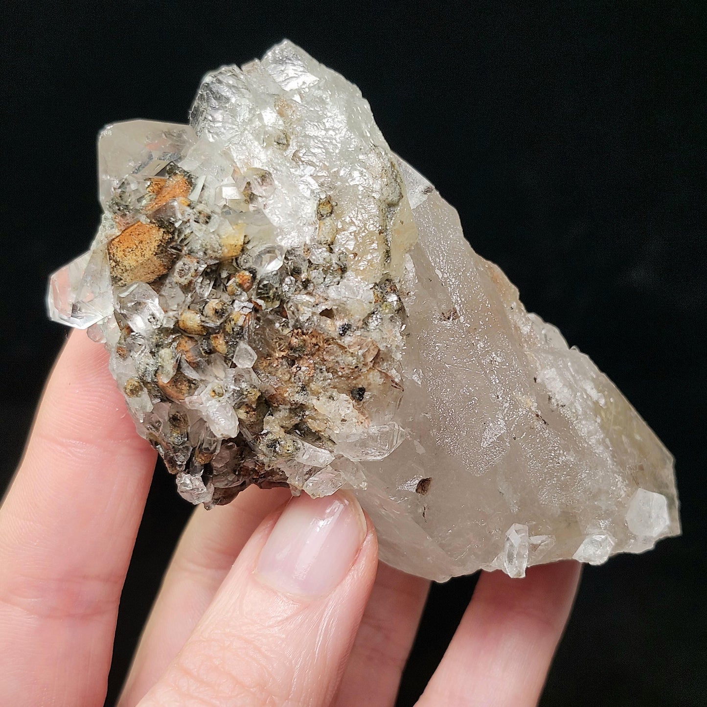 Garden Quartz Crystal 166g, Scenic Lodolite Quartz
