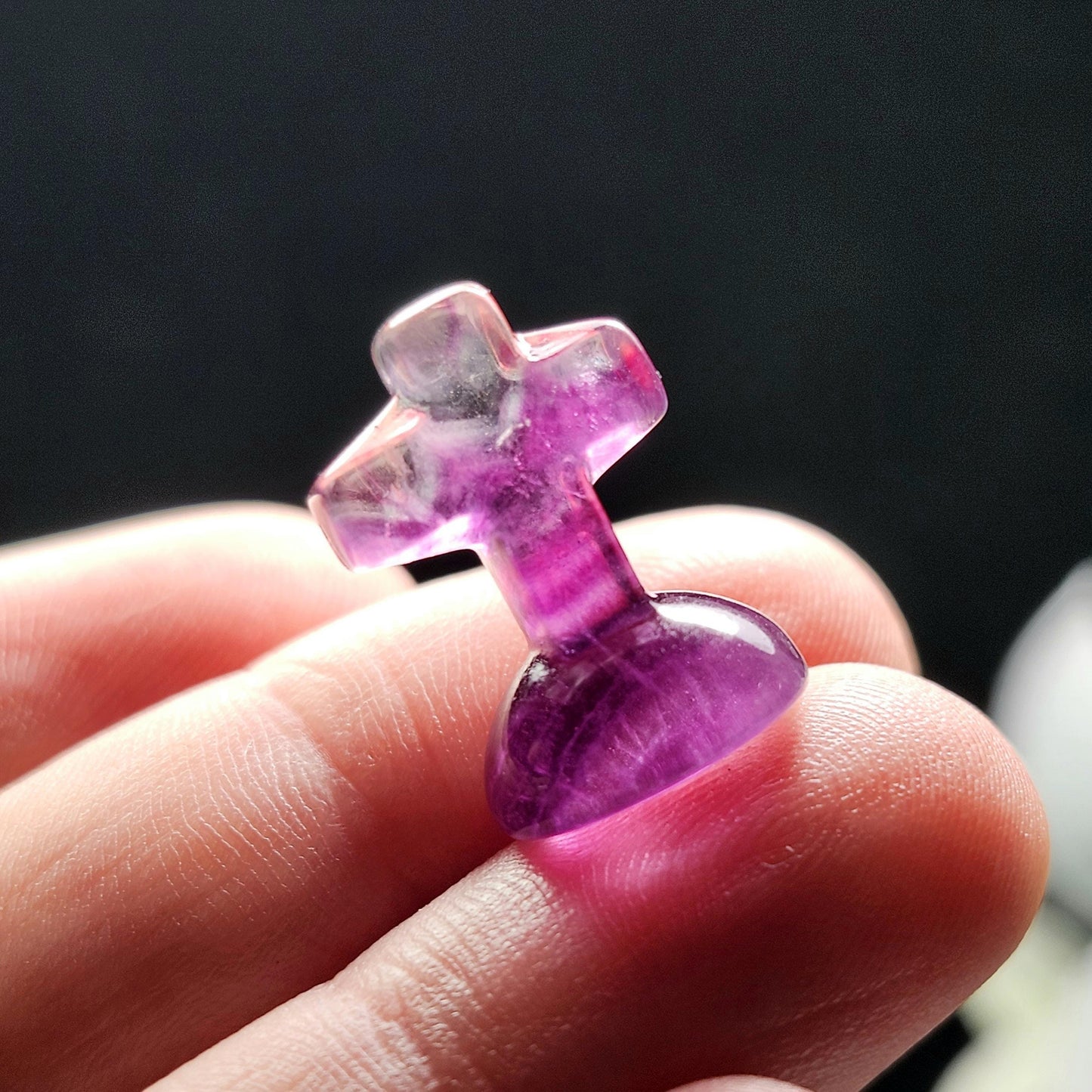 Rainbow Fluorite Cross