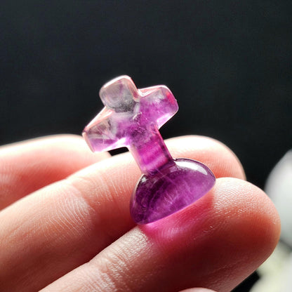 Rainbow Fluorite Cross