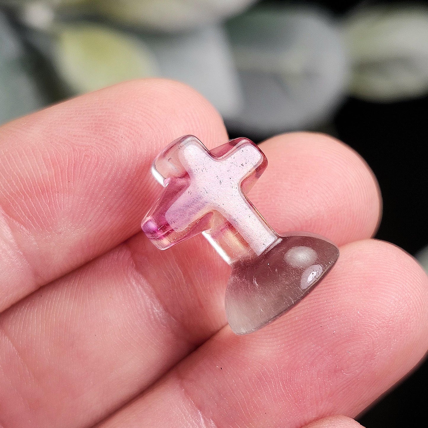 Rainbow Fluorite Cross