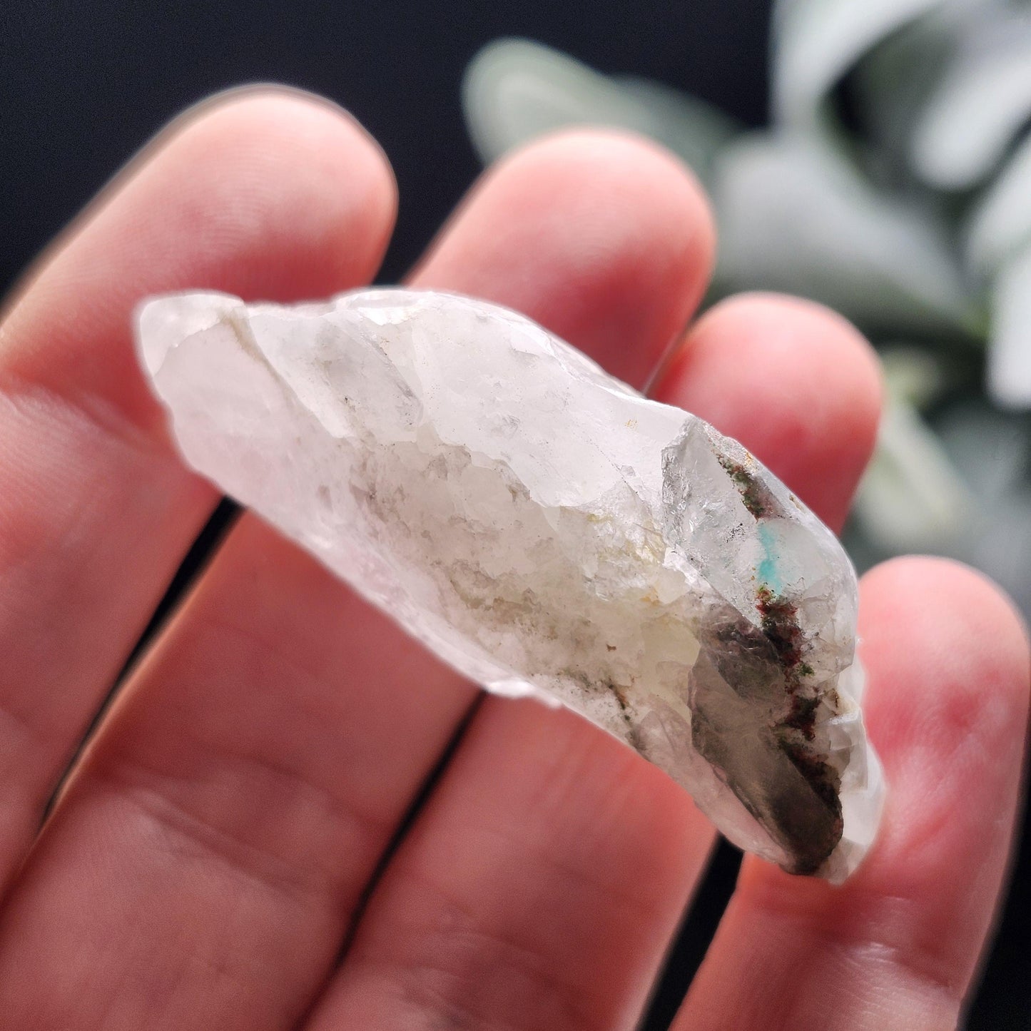 Ajoite Phantom in Quartz Crystal 21.13g, RARE Ajoite in Quartz Stone, Ajoite Specimen from Messina Mine South Africa