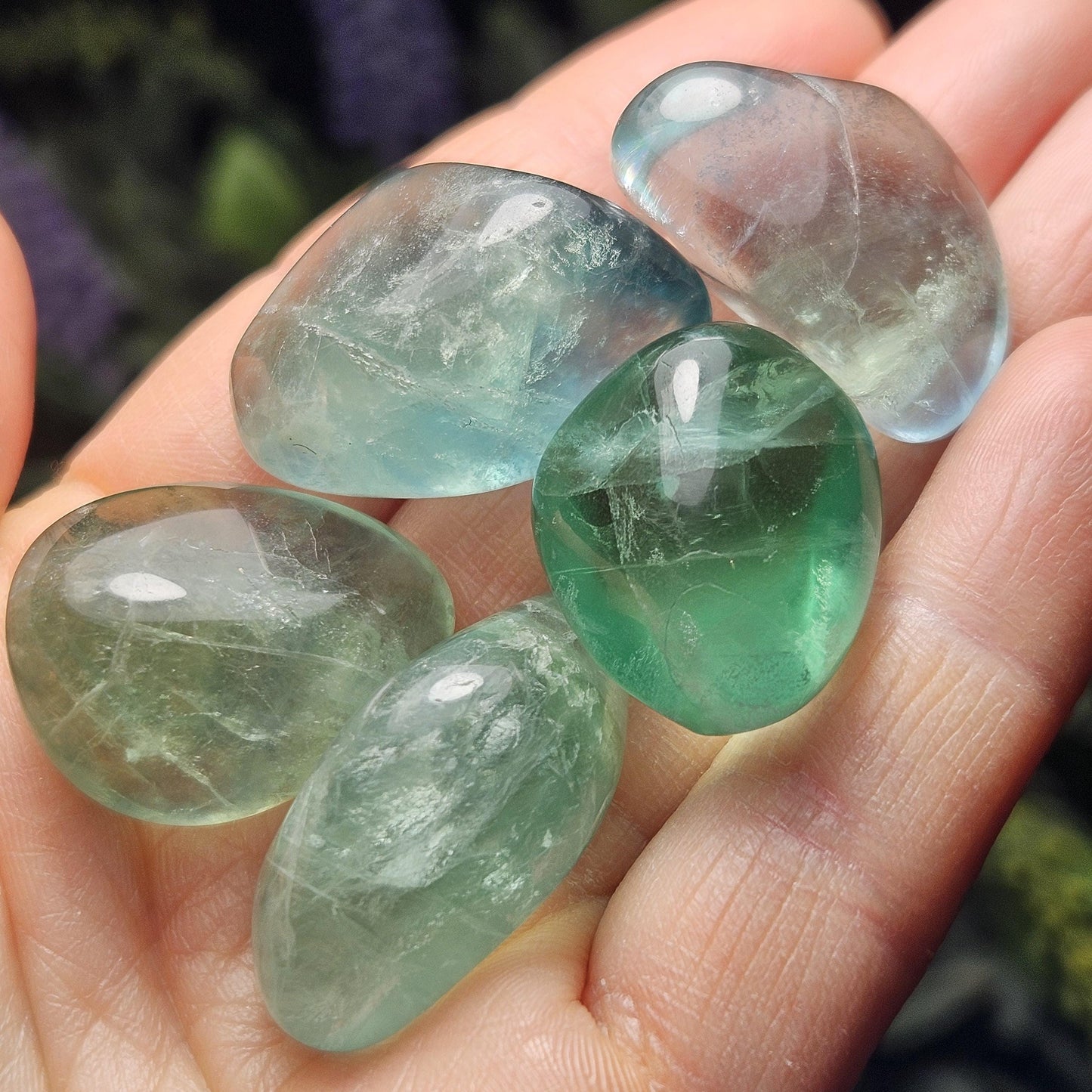 Green Fluorite Tumbled Crystal