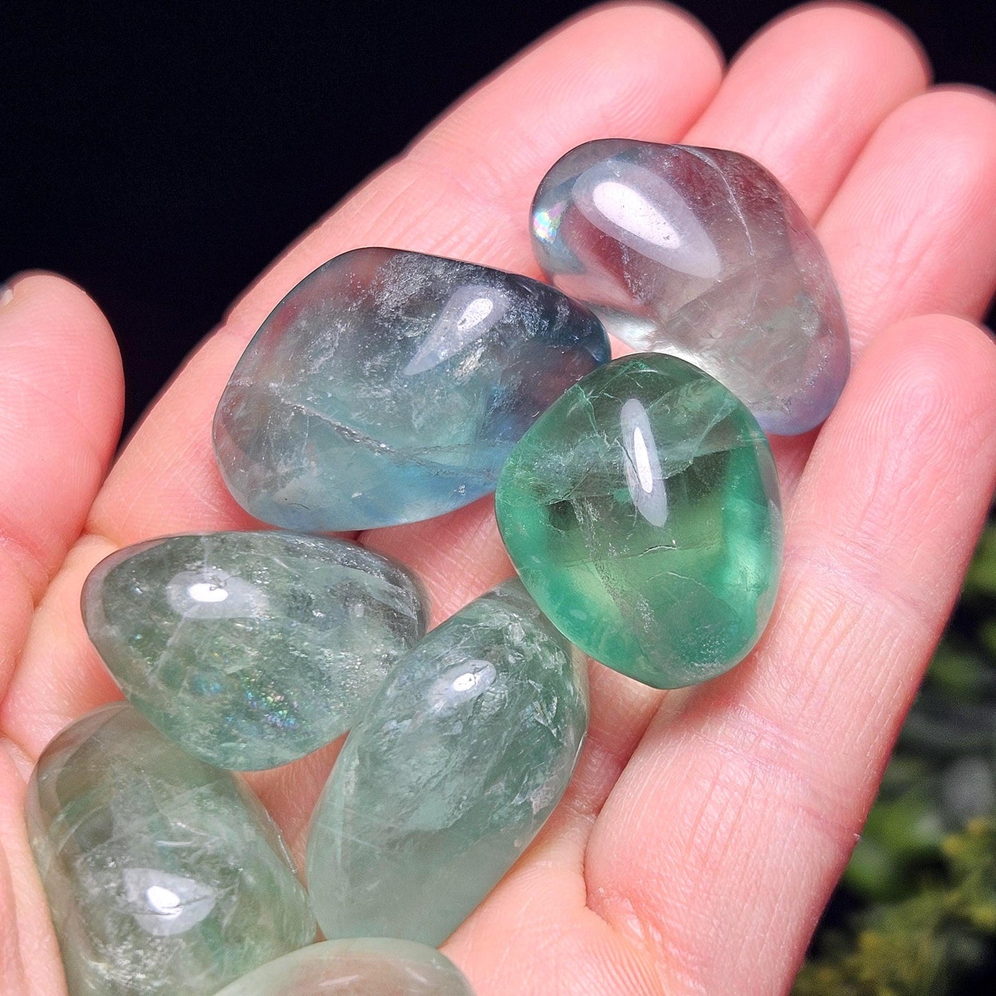 Green Fluorite Tumbled Crystal