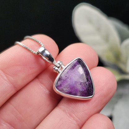 Gel Sugilite Pendant, Sterling Silver