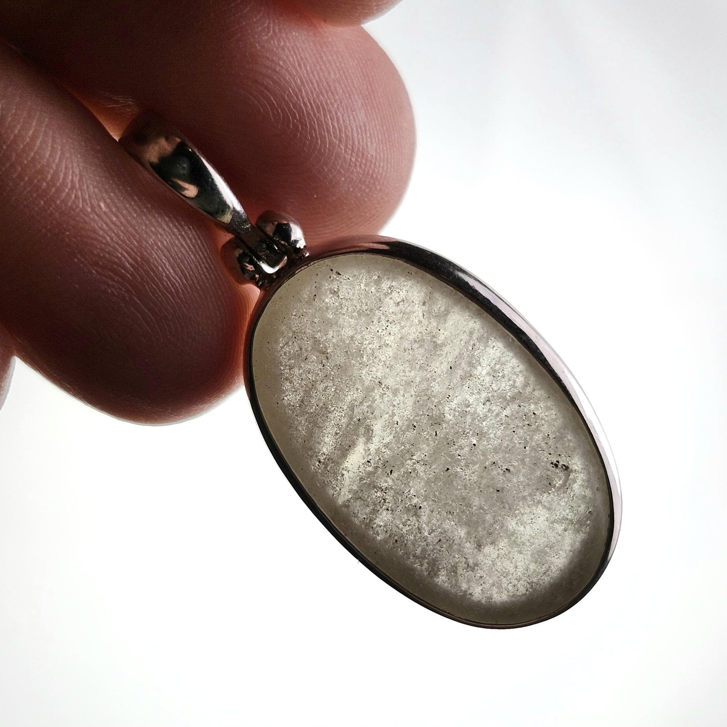Libyan Desert Glass Pendant, Sterling Silver